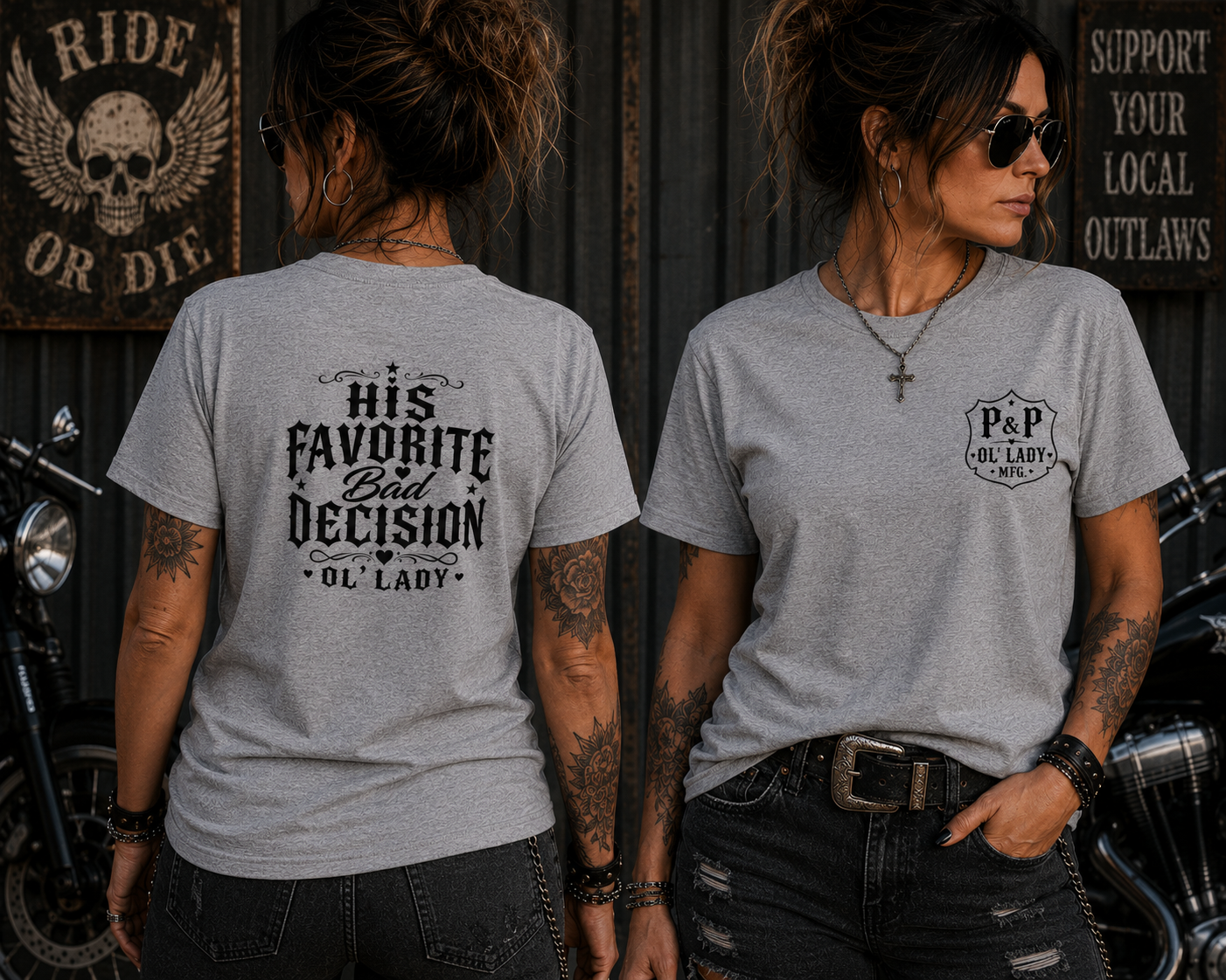 His Favorite Bad Decision – Ol' Lady Unisex T-Shirt