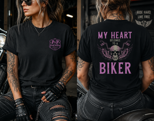 My Heart Belongs to a Biker T-Shirt