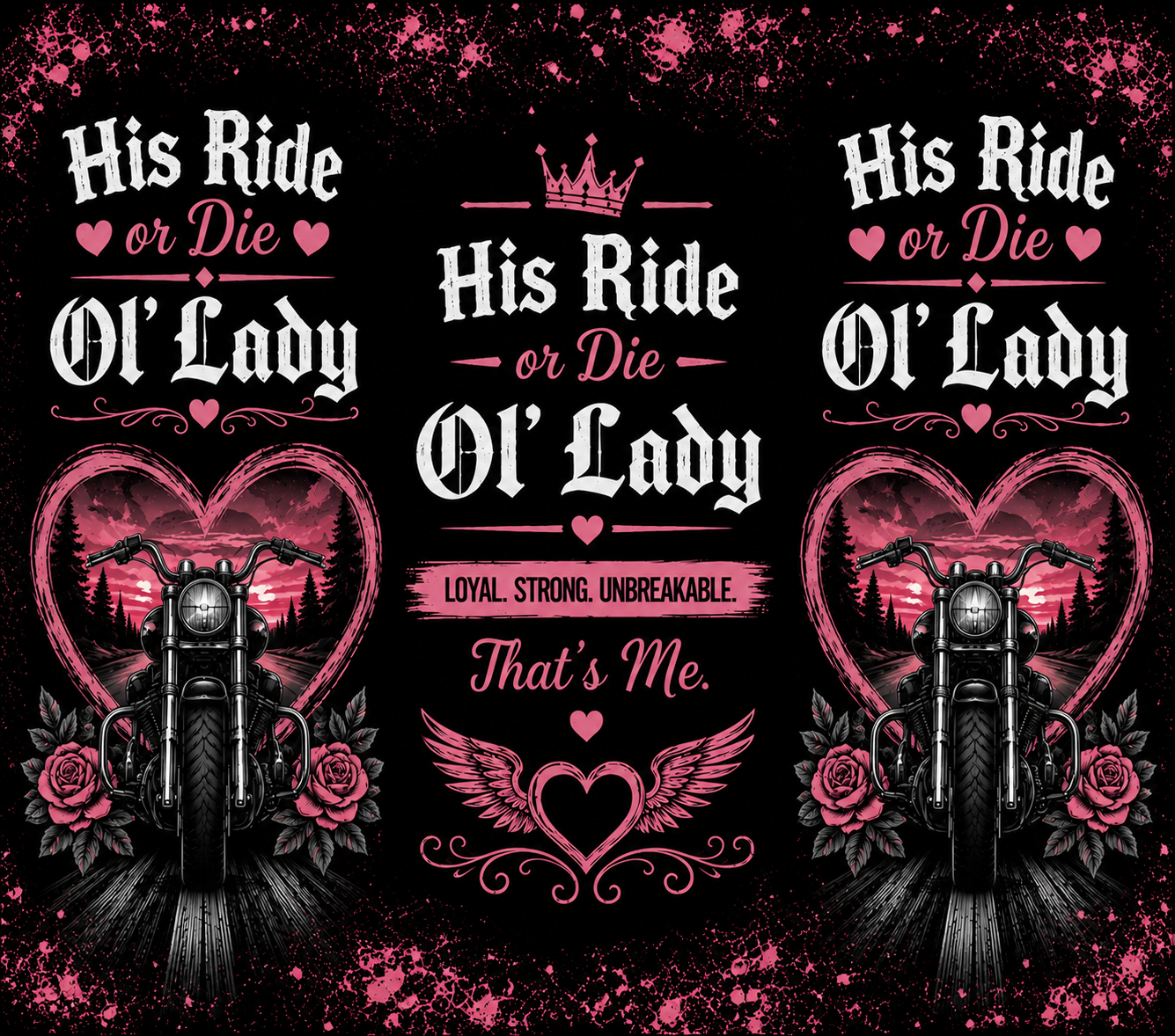 Loyal Strong Unbreakable Ol' Lady 20 oz Skinny Tumbler