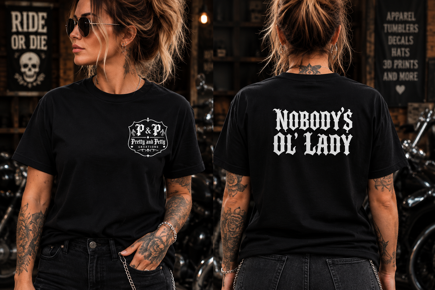 Nobody’s Ol’ Lady T-Shirt 🖤🏍️