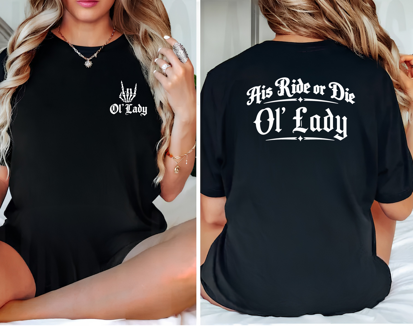 His Ride or Die Ol’ Lady Biker T-Shirt